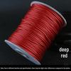 Korean Waxed Leather Cord Unisex Jade Pendant Lanyard Necklace - Red Black Weaving Thread