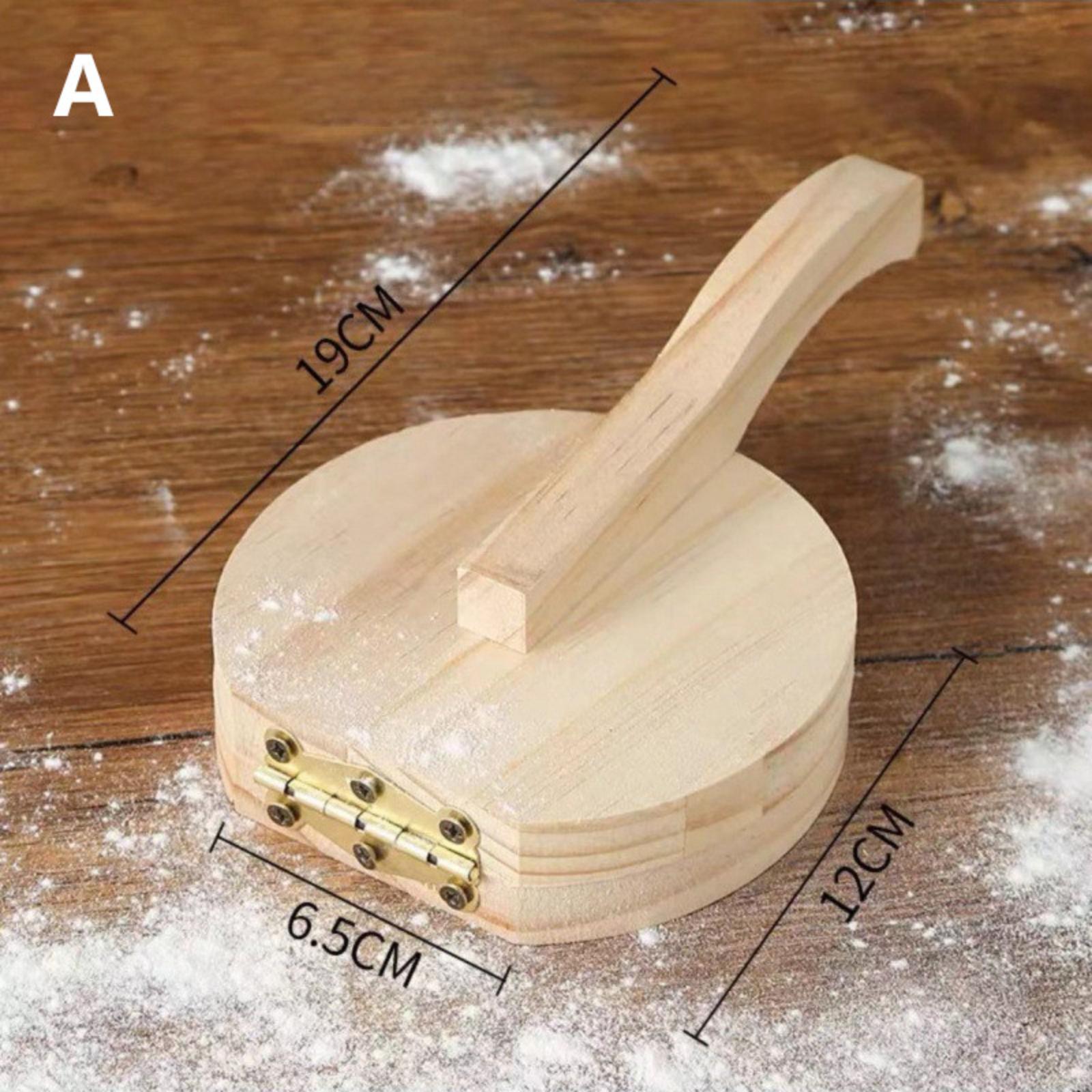 Wooden Dumpling Pastry Presser Dough Mold for Baking Handmade Tortilla Kitchen Cooking Tools Supplies B