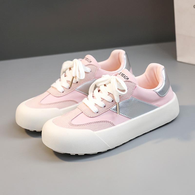 

[Customized] BR619 casual women s shoes summer breathable color matching heightening thin baseplate shoes versatile cloth wear-resistant students 35