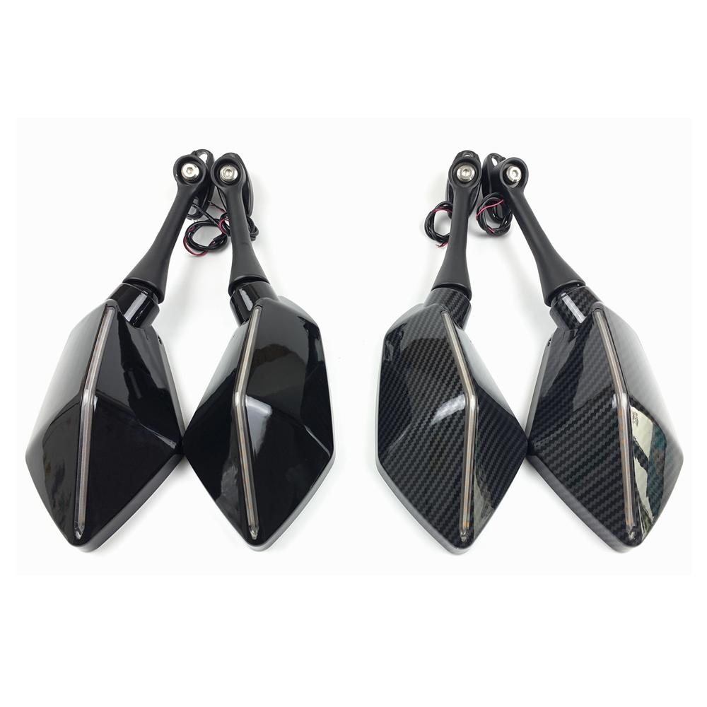 For Honda CBR650R F CBR1000RR CBR600RR CBR 250R 300R 400RR 500R Motorcycle Mirror LED Turn Signal Rotating Rearview