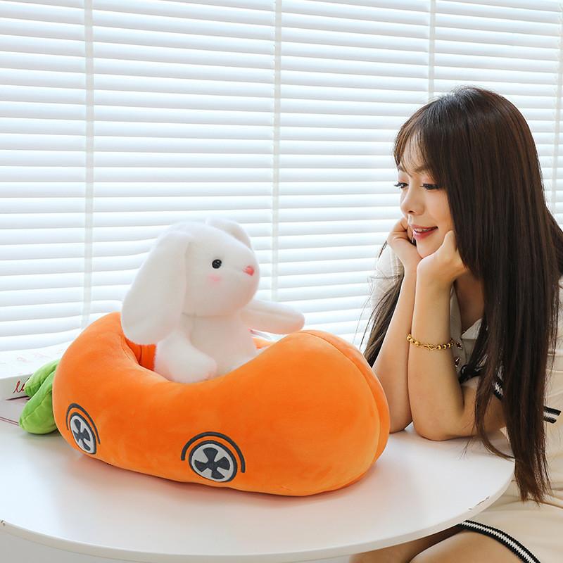 Car Rabbit Radish Plush Toy Doll Home Decoration Soothing Filling Gift Doll