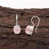 Rose Quartz Gemstone Jewelry, 925 solid Sterling Silver Earrings, AAA+ Silver Jewelry Handmade Adorable Gift For Her