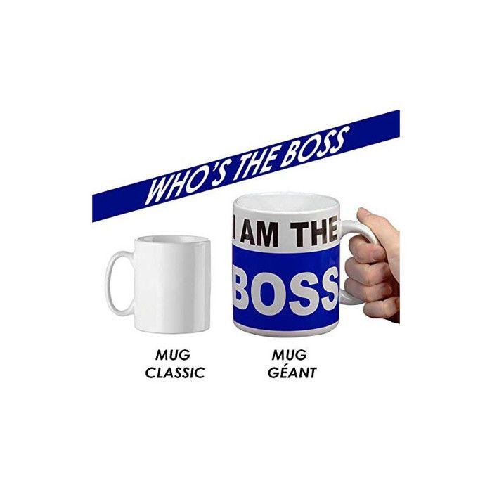 Tasse - I AM THE BOSS - XL - 750 Ml - Céramique - Bleu