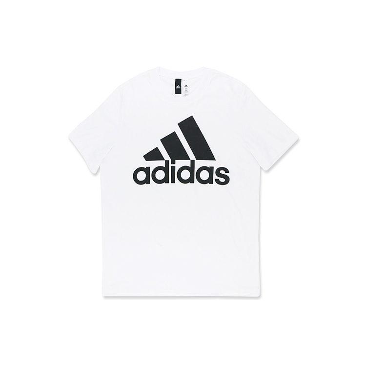 Adidas T Shirts Men's White Crew Neck Moderate Straight Fit CD4863