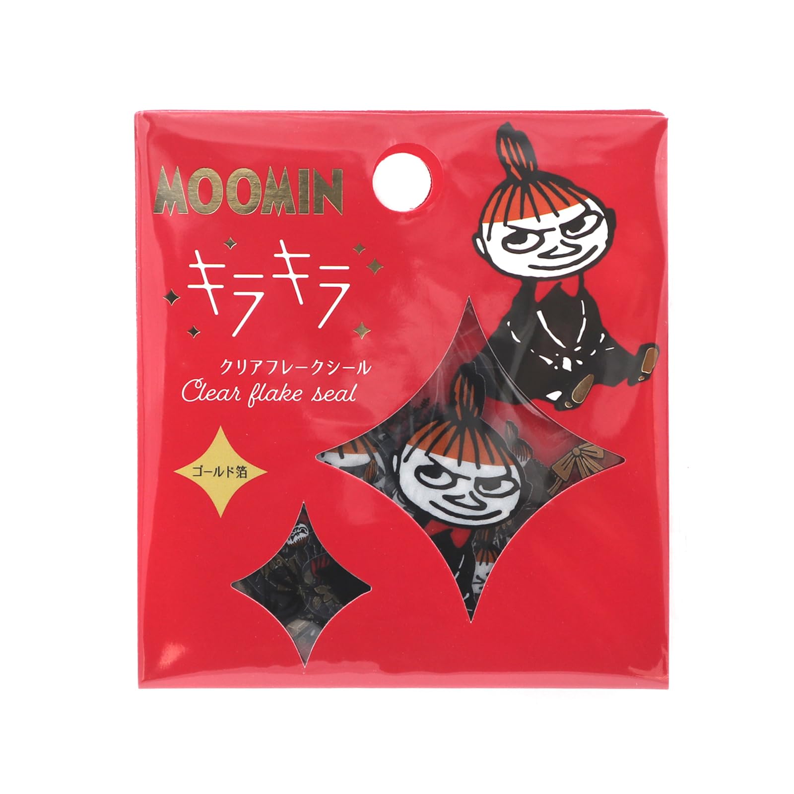 

World Craft Moomin Sparkly Flake Gold Little My Stickers, Foil, MOKFS-102