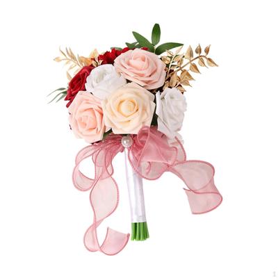 11.4 inch Zijden Rozen Bruidsmeisje Bruiloftsboeket Bruid Bloem