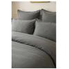 Housse de couette en satin de coton 220 x 240 cm Uni gris foncé