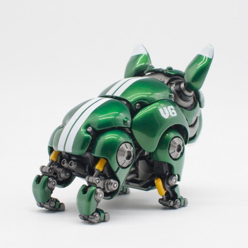 Transformer Mechanical Bulldog Anime Figurine RAMBLER Red Green Robot Dog Action Figure Children Adult Toys Car Home Decor