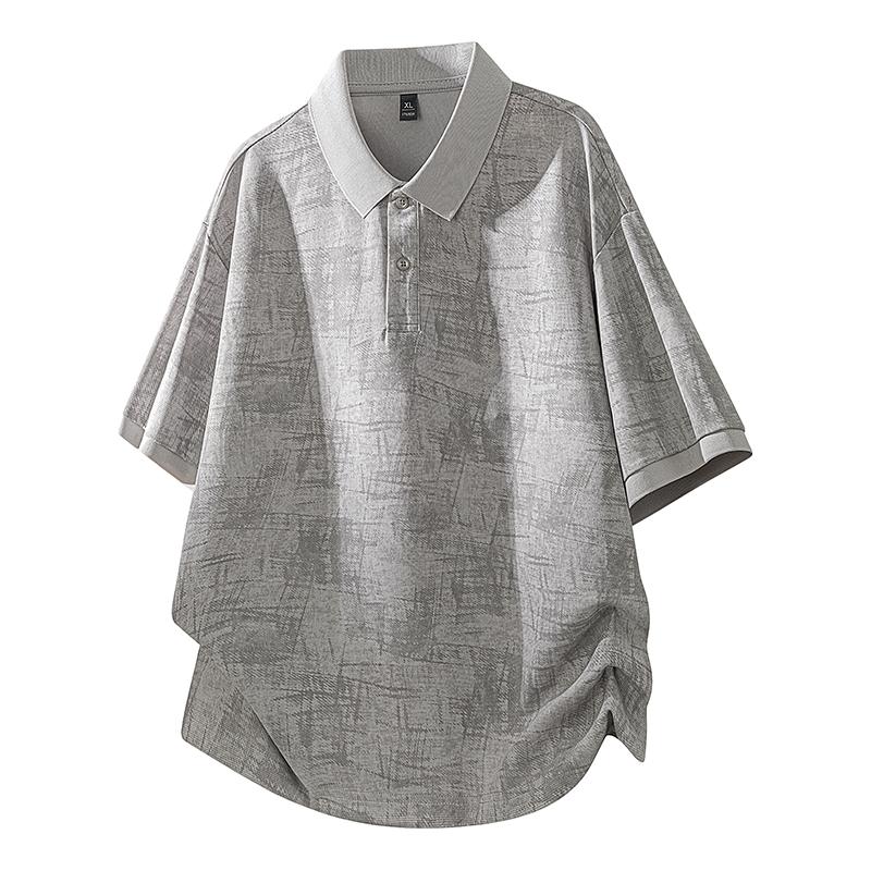 Men's Summer Loose-Fit Short-Sleeved T-Shirt Polo Shirt