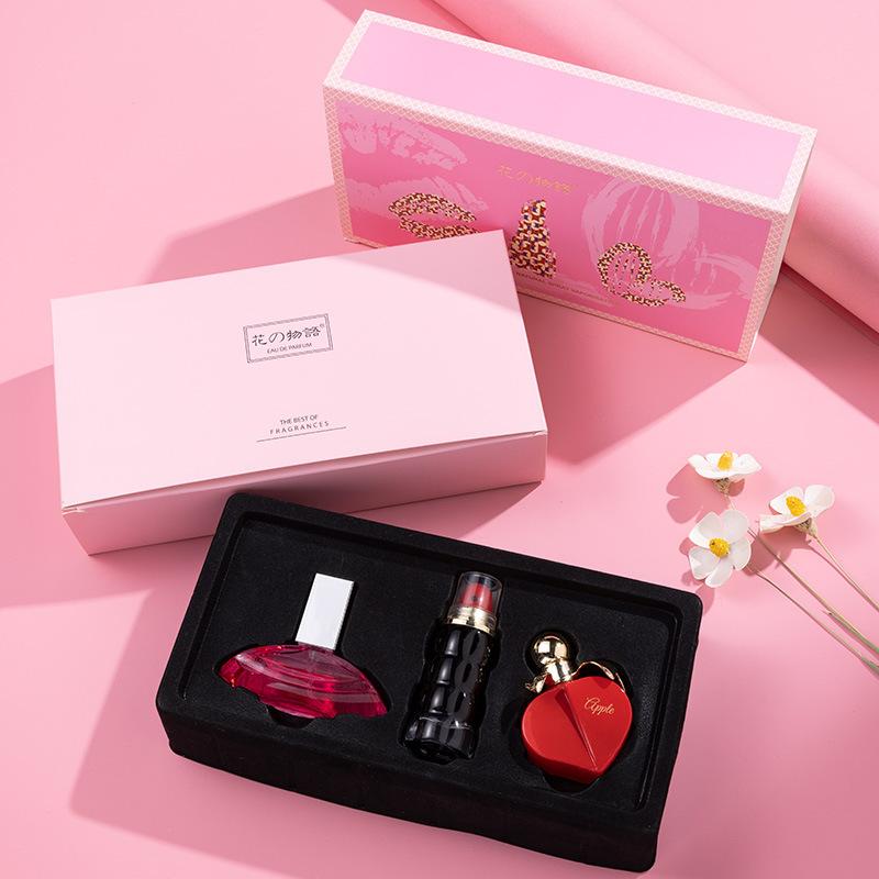 Women's Perfume Three-piece Gift Box Fresh and Lasting Eau de Perfume
