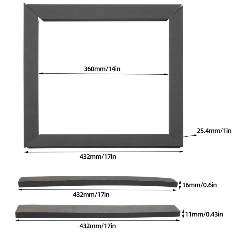 14 x 14 Opening Service Kit for Air Conditioner Base Reinstall, Square Gasket Frame with Self Adhesive Support Pads