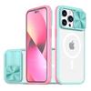 Slide Camera Lens Protector Armor Case For iPhone 15 13 14 Plus 11 12 Pro Max For Magsafe Shockproof Armor Bumpers Clear Cover