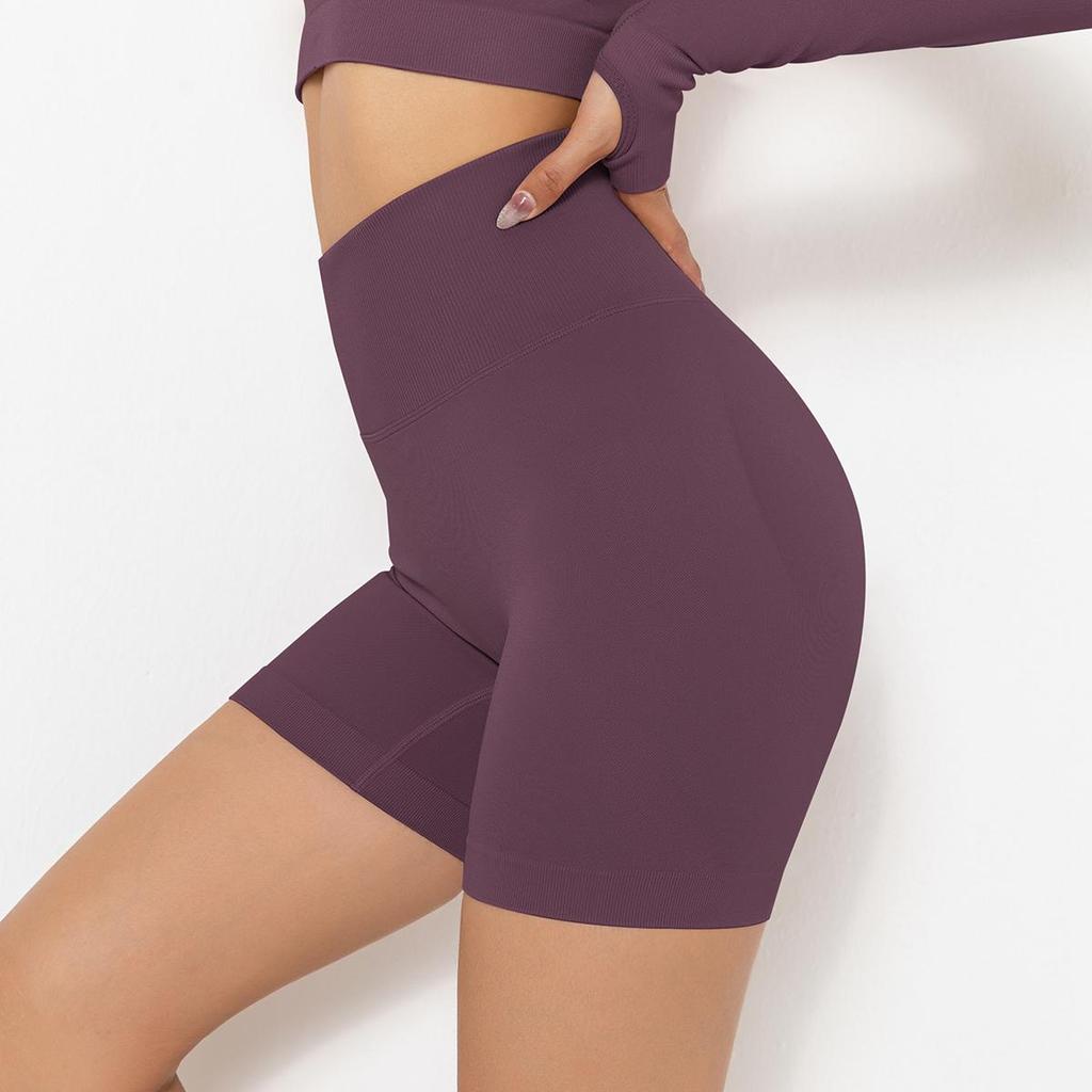 Jóga Krátké Dámské Bezešvé Fitness Kalhoty Vysoký Pas Gym Scanties Sportovní oblečení Cvičení Běh Breechcloth