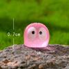10Pcs Mini Cute Luminous Owls Micro Landscape Figurines Ornaments Resin Owls Series Creative Home Bonsai Decor Car Ornament