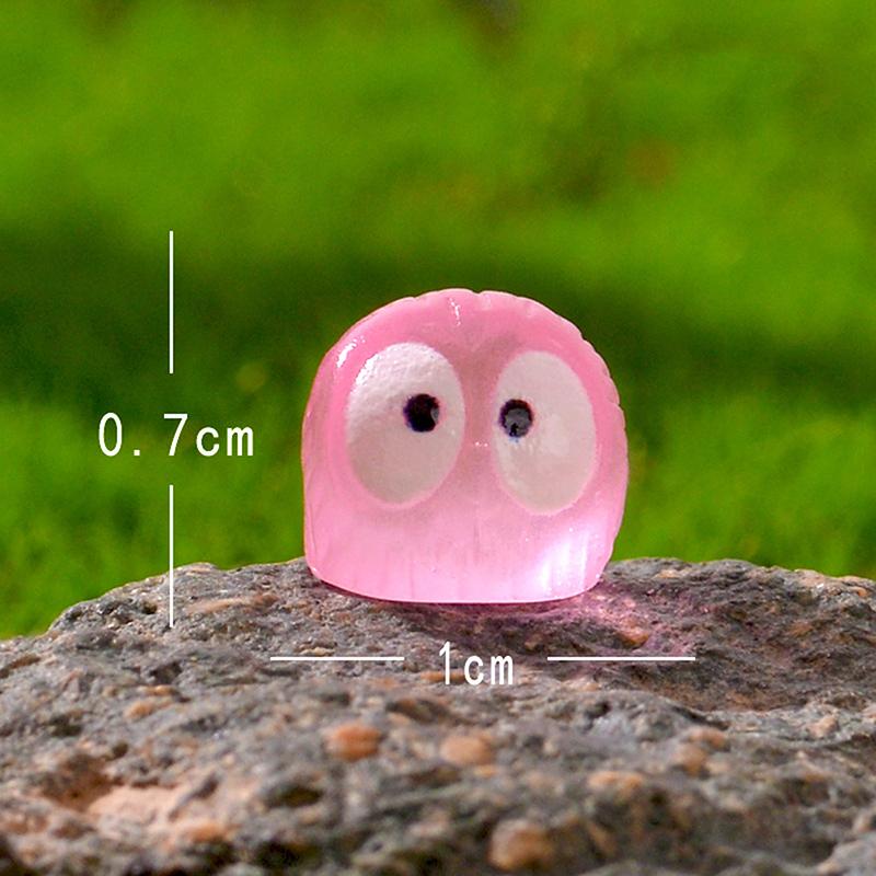 10Pcs Mini Cute Luminous Owls Micro Landscape Figurines Ornaments Resin Owls Series Creative Home Bonsai Decor Car Ornament
