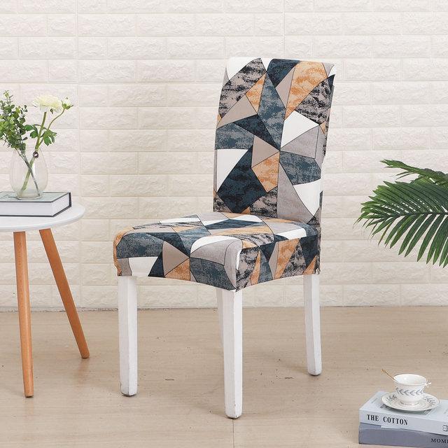 Geometry Chair Cover Dining Elastic Chair Covers Spandex Stretch Elastic Office Chair Case Housse De Chaise
