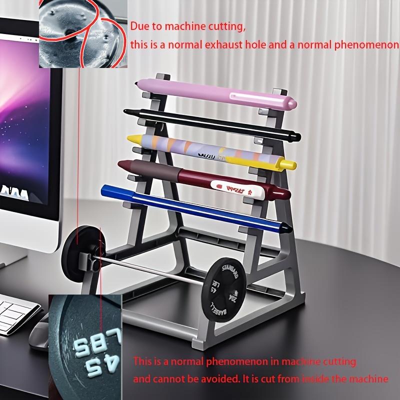 Multifunctional Barbell Desktop Organizer, Pen & Eyeglass Storage, Fitness Style Creative Desk Decoration