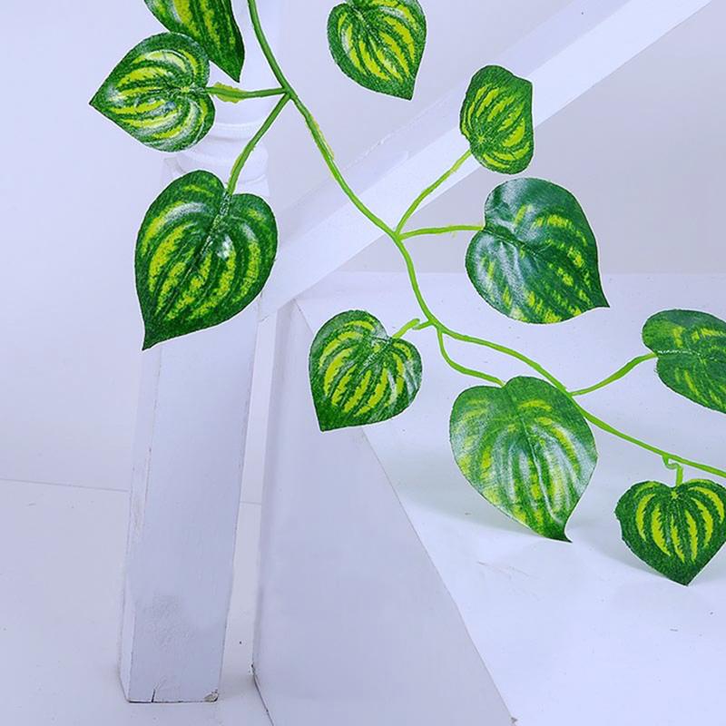 210cm Künstliche Pflanzen Falsche Efeu-Ranken Seide Grün Hängende Blätter Liane Für Wand Heimdeko Garten Hochzeitsdekoration Außen Neu