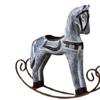 Wooden Rocking Horse Statue Animal Sculpture Collection Desktop Ornament for Nightstand Cabinet Countertop Bookshelf Decor