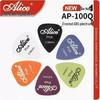 Alice Genuine Smooth ABS Guitar Picks for Folk, Acoustic, and Electric Guitars