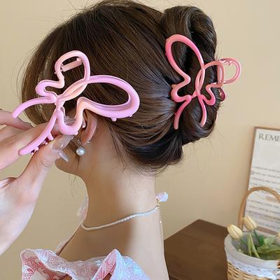 New Sweet Cool Butterfly Gradient Hollow Grab Clip Women Temperament Light Luxury Ins Design Shark Clip Girl Hair Accessories