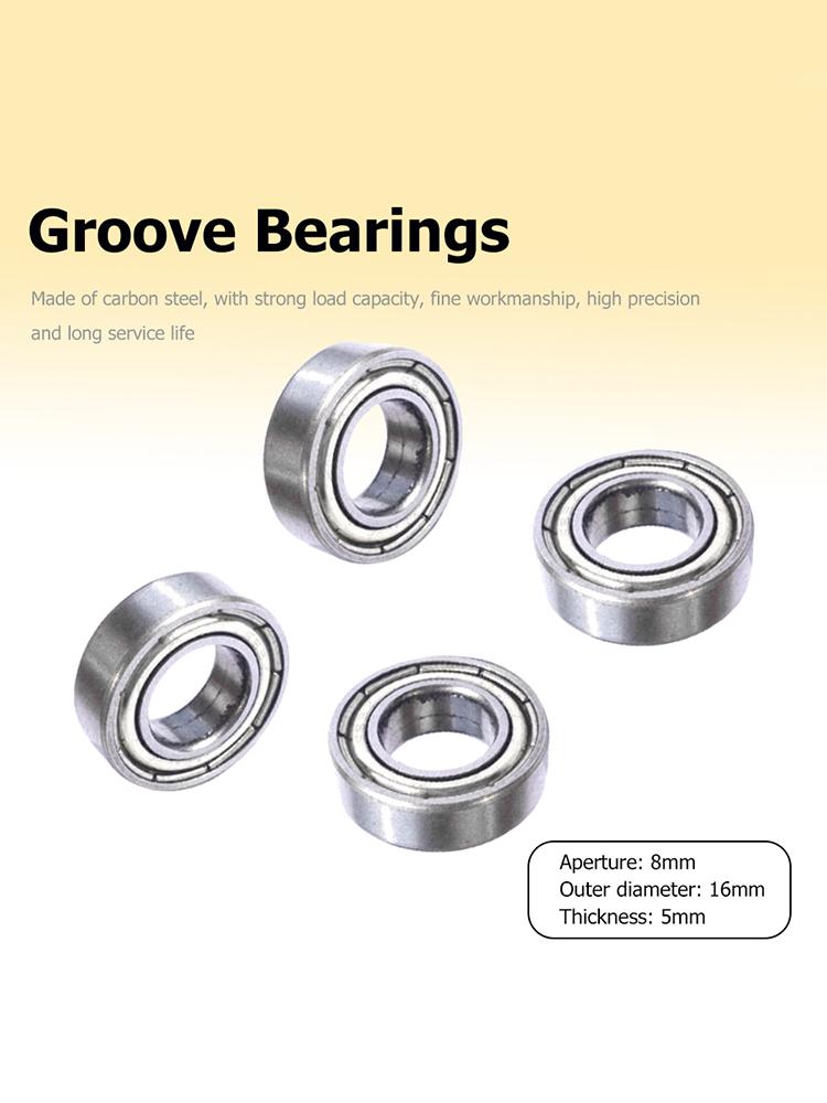 10pcs Carbon Steel Bearings Double Shielded High Carbon Steel Bearing 8x16x5mm Deep Groove Bearings Heavy Load 3D Printer Parts