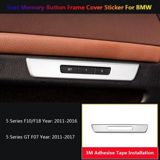 Stainless Steel For BMW 5 Series F10 F07 Car Interior Seat Mermory Cover Trims