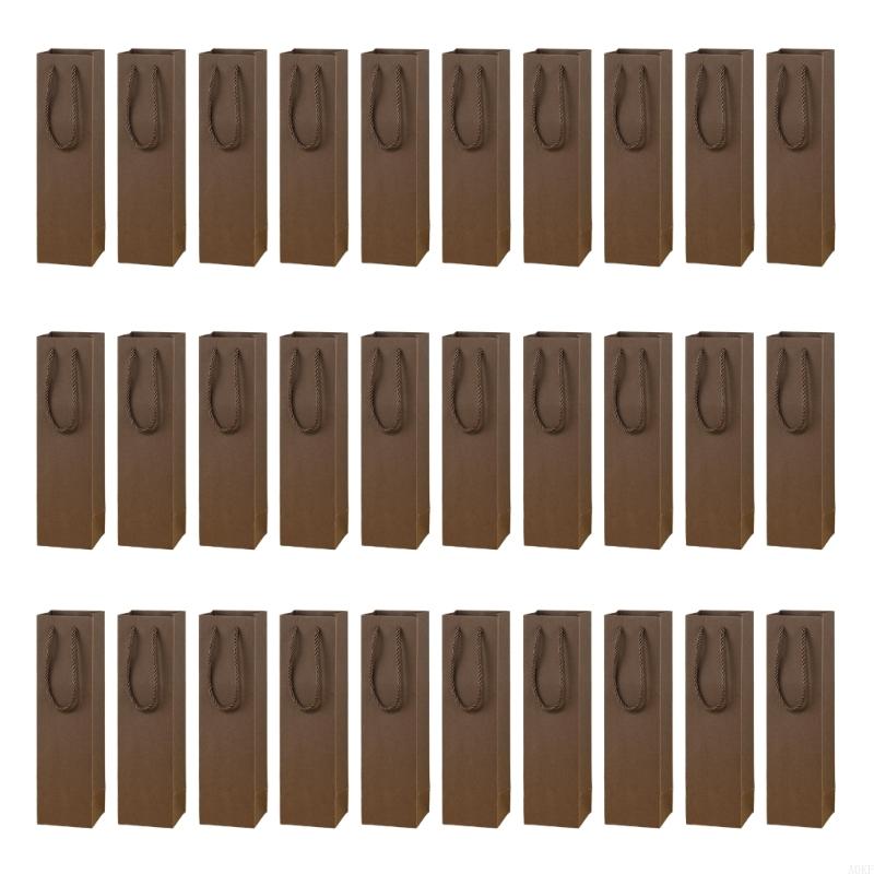 Pack of 30 High Quality Sustainable Paper Wine Bottle Bags for Weddings Birthdays and Corporate Gifts A0KF