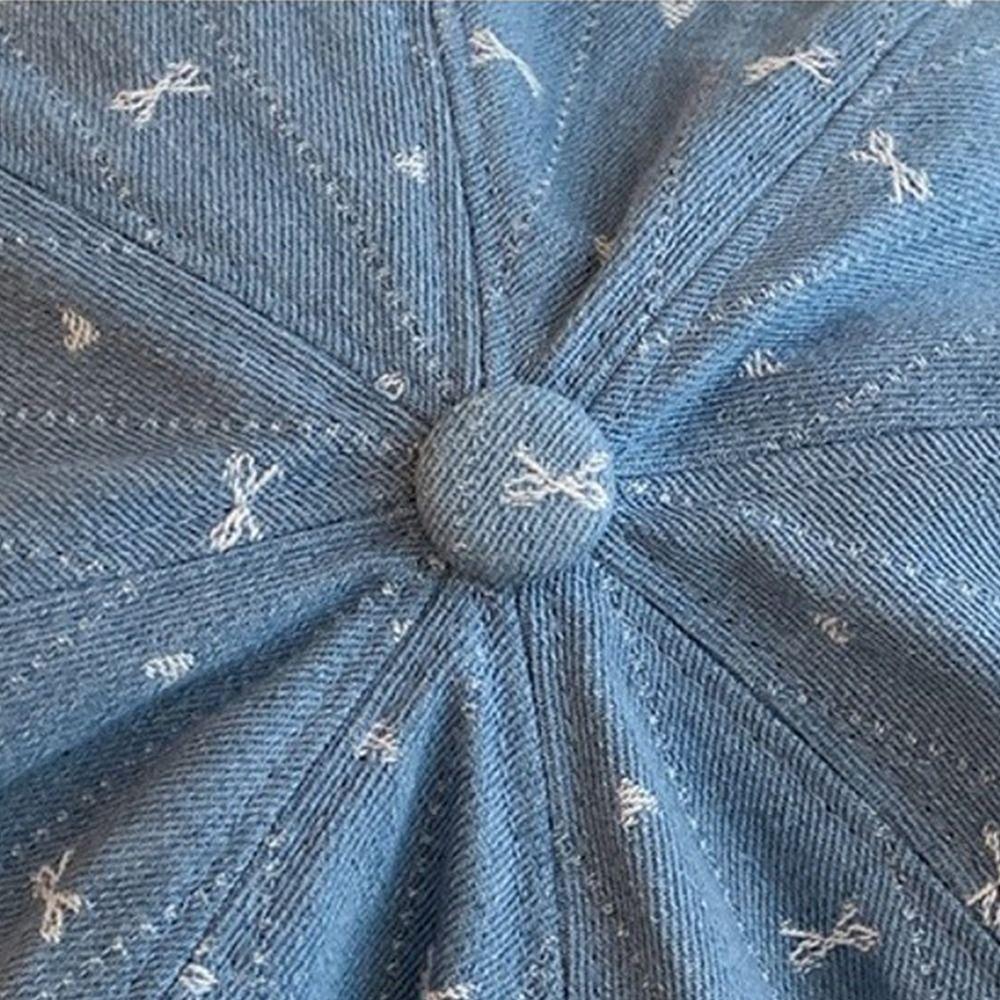 Cloud Octagonal Cap Japanese Newsboy Cap Casual Retro Bow Beret  Outdoor