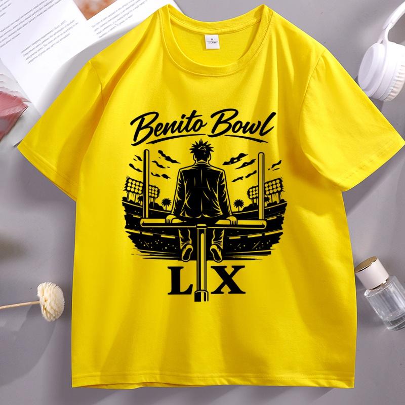 Bad Bunny Benito Bowl LX Stadium T Shirt for Unisex Women Casual Round Neck Tshirt Cotton Short Sleeve Loose Streetwear Clothes
