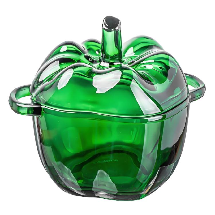 Beautiful Glass Snacks Tray Display Bowl With Protective Lid Cover For Dry Food And Display Festival Decoration