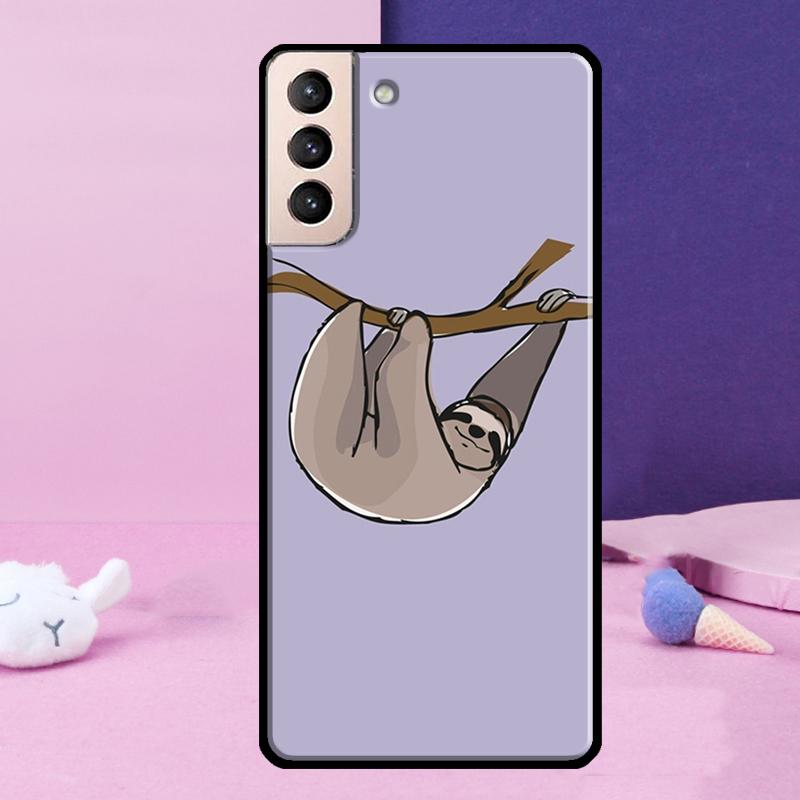 Baby Sloth Phone Case For Samsung Galaxy S25 Ultra S24 S23 Ultra S9 S10 S20 S21 S22 Plus S24 FE Cover