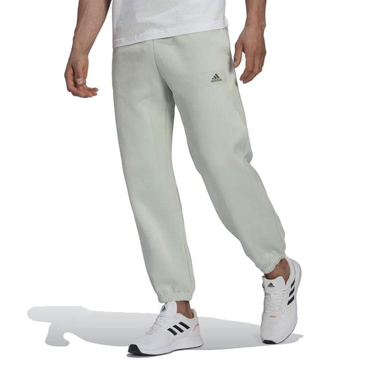 Adidas Solid Color Logo Joggers Men Bottoms Green HK2836