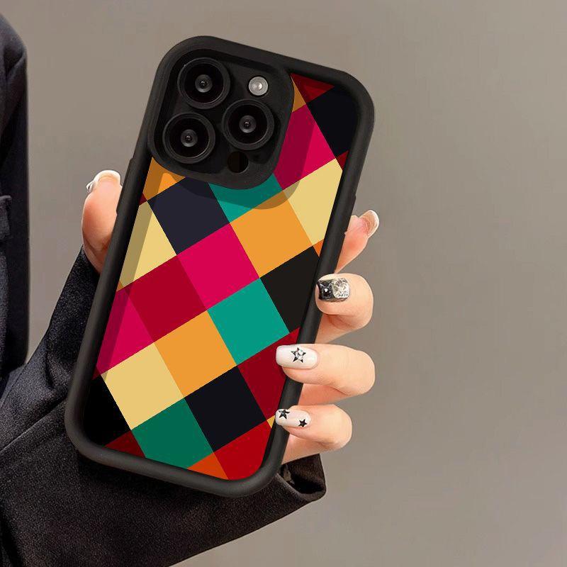 Color square for iPhone17 mobile phone case Apple 17promax new 2026 fine hole 13/12