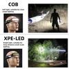 Rechargeable COB LED Induction Headlamp with Built-in Battery 10Mode Sensor Head Flashlight Outdoor Camping Fishing Head Lantern