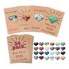 AEE2-Valentine's Day Greeting Card Handmade Greeting Cards Valentines Cards Set With Heart Shape Stones