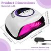 300W UV LED Nail Lamp 72 LEDs For Nail Dryer Smart Fast Gel Polish Curing Light Manicure Professional Salon Tool Equipment