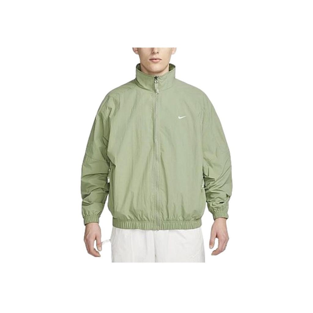 Nike Logo Zip-Up Collar Long-Sleeve Jacket Men Outerwear Green DQ5200-386
