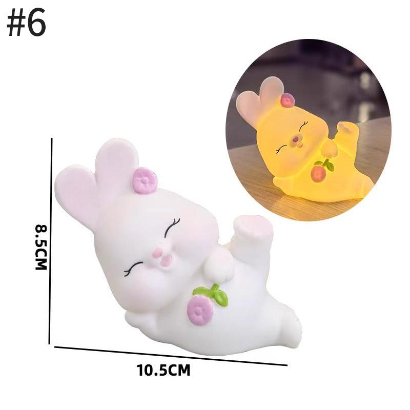 Easter Gifts Cute Bunny Lamp Rabbit Festival Light Ornament Lovely Bunny Lamp Desk Decorations Cartoon Animal Sleeping Light
