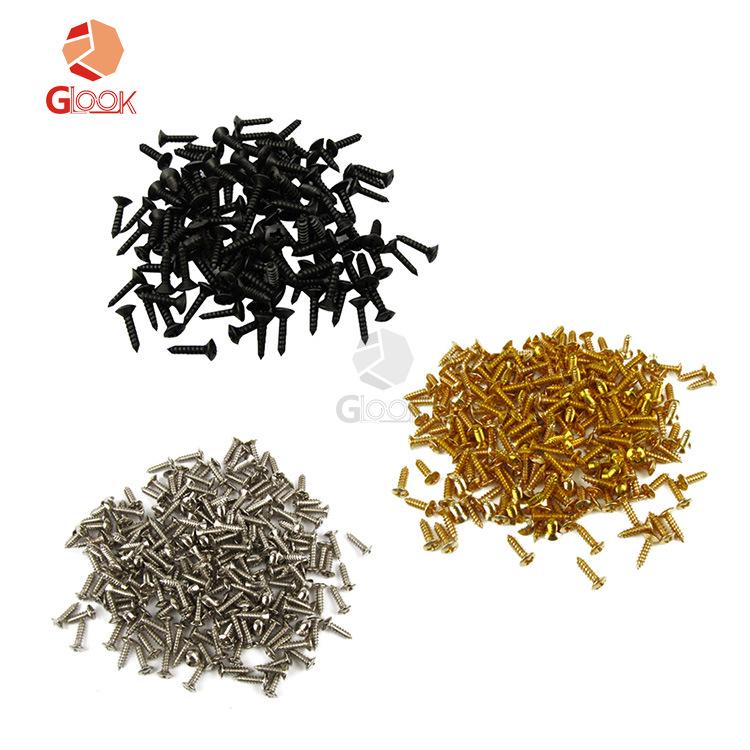 Viti per Battipenna Chitarra Elettrica (3x12) - Opzioni Oro, Argento, Nero (Confezione da 25)