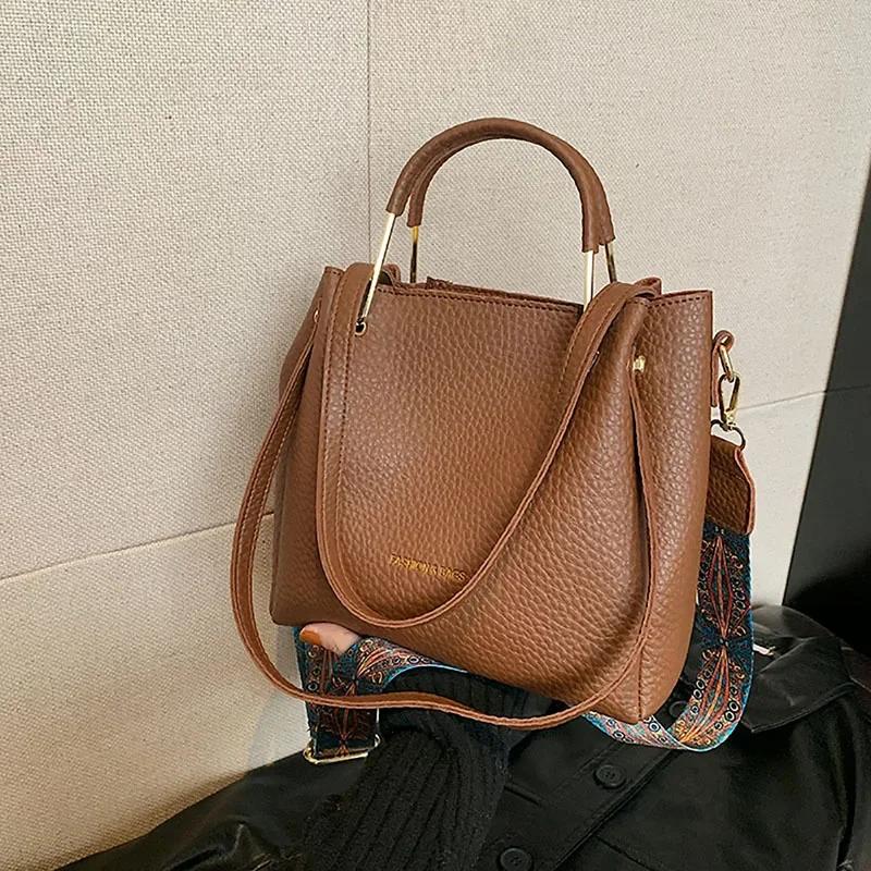 

Высококачественная модная женская сумка из кожи личи, новая большая вместительная сумка через плечо на одно плечо, повседневная сумка-тоут для поездок на работу