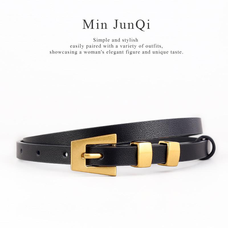 Classic Leather Belt For Men With Pin Buckle Fashion Dress Waist Accessory