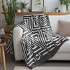 Geometric Pattern Blanket Abstract Triangle Design Throw Blanket Sofa Bed Bedding Home Decor Gift