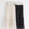 New Arrivals Open Run Women Spring Floral Pleated Chiffon Long Skirt