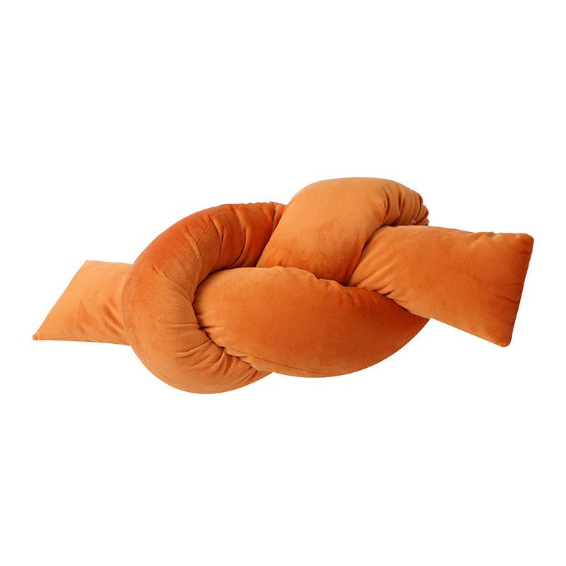 

Candy Knotted Pillow with Core Dutch Velvet Knotted Pillow Bedside Pillow Living Room Sofa Personalized Cushion Back 400g