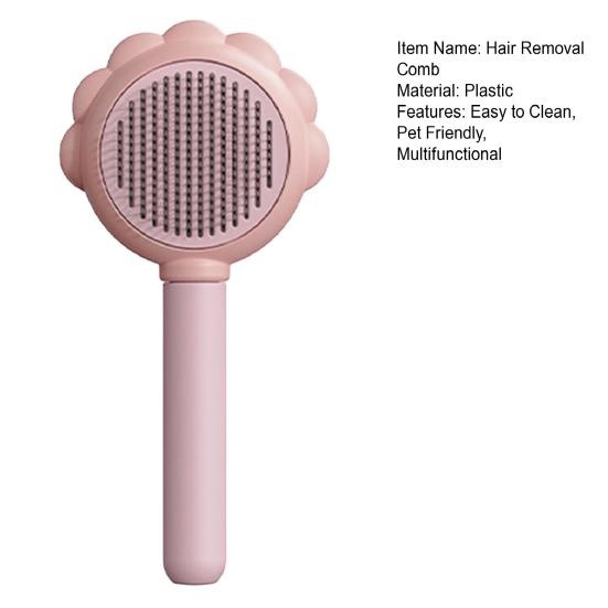 Pet Grooming Comb Loose Fur Removal Comb Dog Hair Detangling Brush Easy to Clean Deshedding Tool for Long or Short Hair Cats Dogs