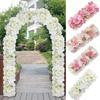Artificial Rose Flower Panel Shower Decoration Table Arrangement Wedding Wall Background Decor Arc Flower Row Party Supplies