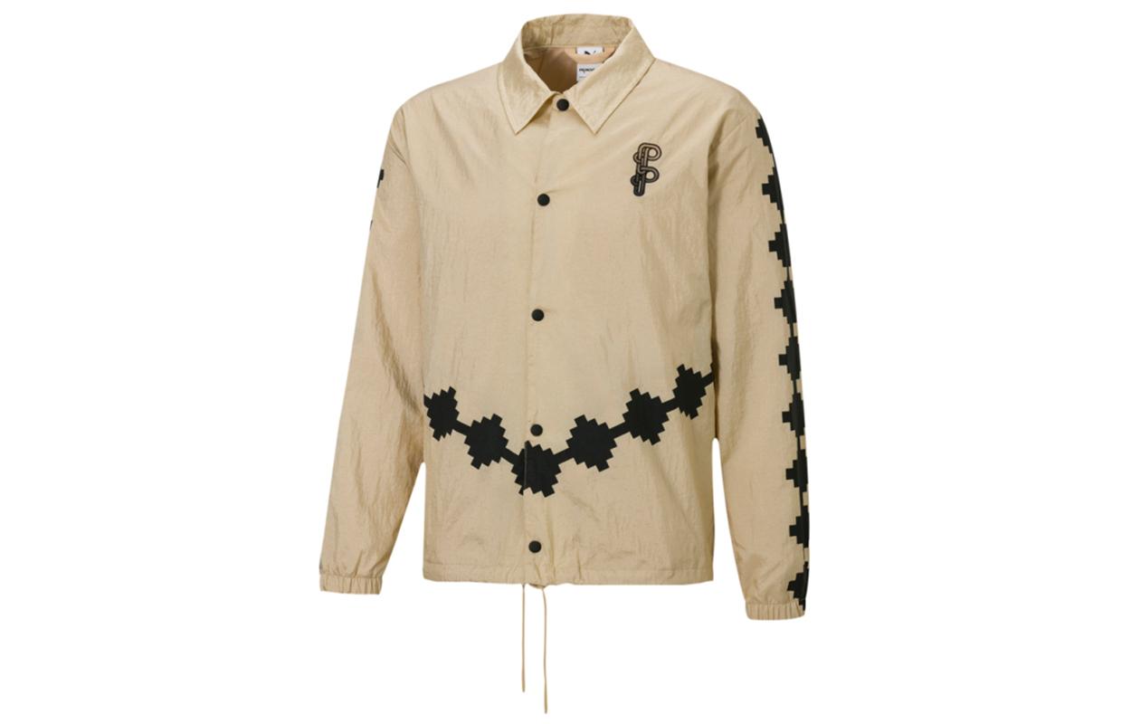PUMA X PRONOUNCE Jackets Unisex Khaki Pointed Collar Moderate Other 532152-20 XS