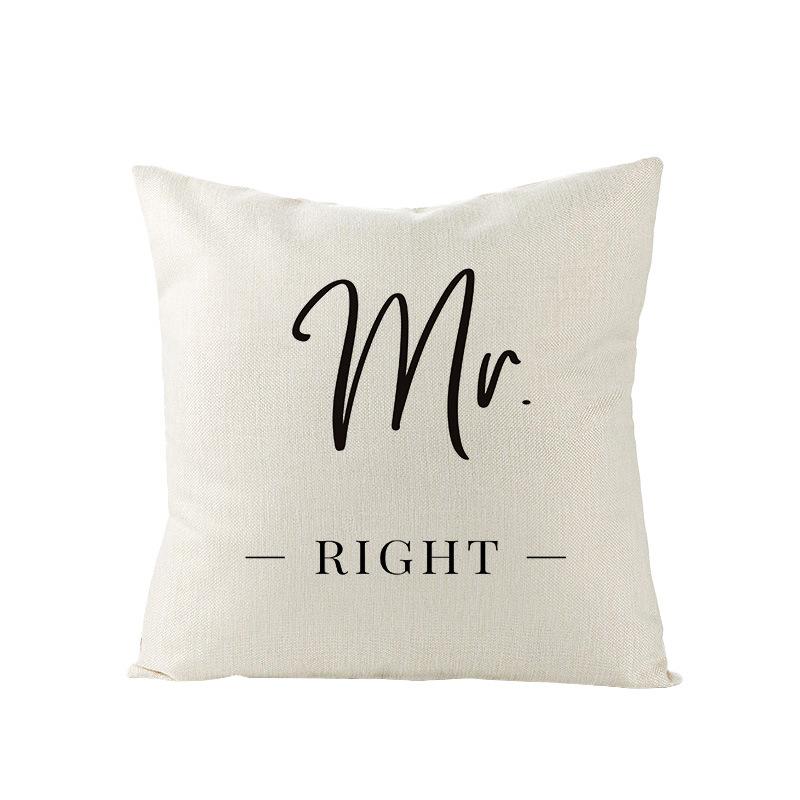 Polyester Pillowcase Valentine's Day Letter Print Sofa Pillowcase Home Ins Nordic Style