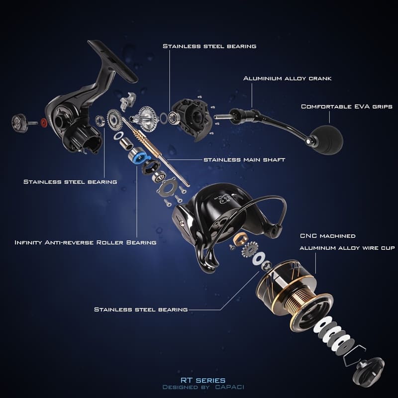 Durable Metal Foldable Rocker Comfortable Grip Spool Fish Reel Micro-lure Sea Fishing Gear Sea Rod Gift Ideal Product Exquisite Workmanship